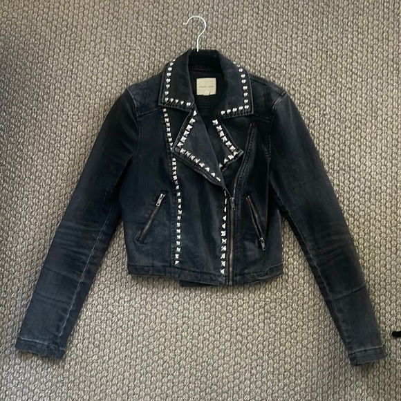 silence + noise Jackets & Blazers - Silence + Noise Studded Denim Jacket